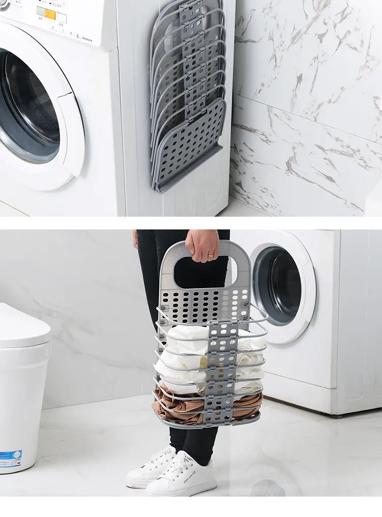 Household Foldable Laundry Basket Hole Punched-Clothes Toy Storage Basket Household Put Dirty Clothes Basket