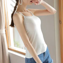 Весенне-летние тонкие майки с буквенным принтом, нижнее белье для женщин, модальное однотонное модное женское короткое нижнее белье B367