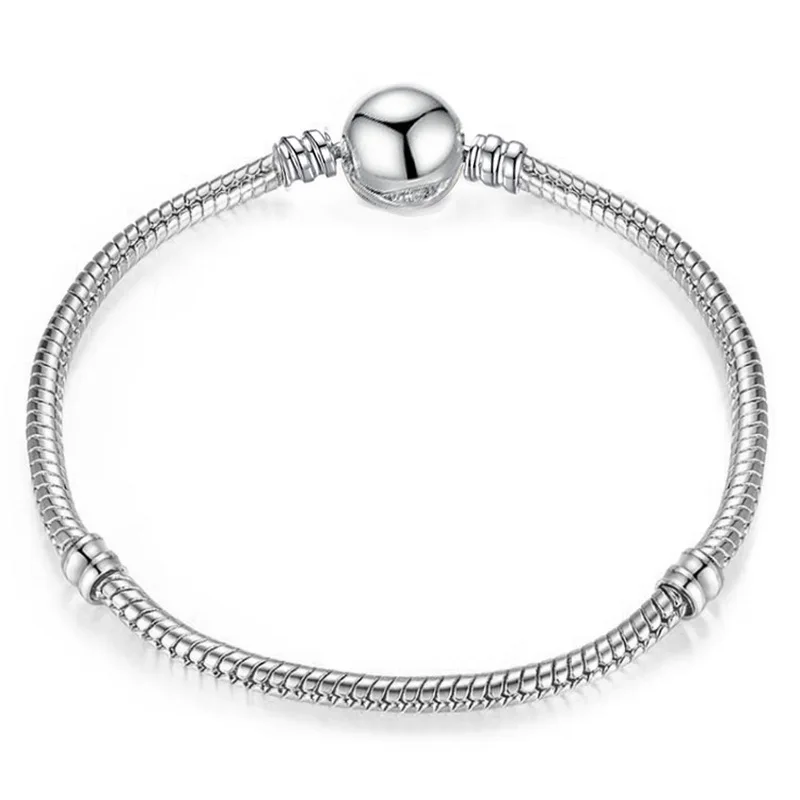 Подходит для оригинала Pandora Pulseira, очаровательный браслет, черное сердце, эмаль, золото, прозрачный CZ бисер, змеиная основа, цепочка для женщин, ювелирное изделие, сделай сам, подарок - Окраска металла: 10