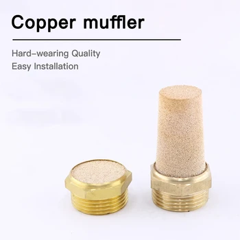 

1pcs Pneumatic component solenoid valve muffler flat head BMSL copper muffler long head BSL-25 1 inch 6 points