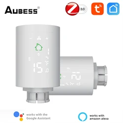 Tuya ZigBee3.0 Smart Radiator Actuator Programmable Thermostatic Radiator Valve Temperature Controller Voice Control Alexa