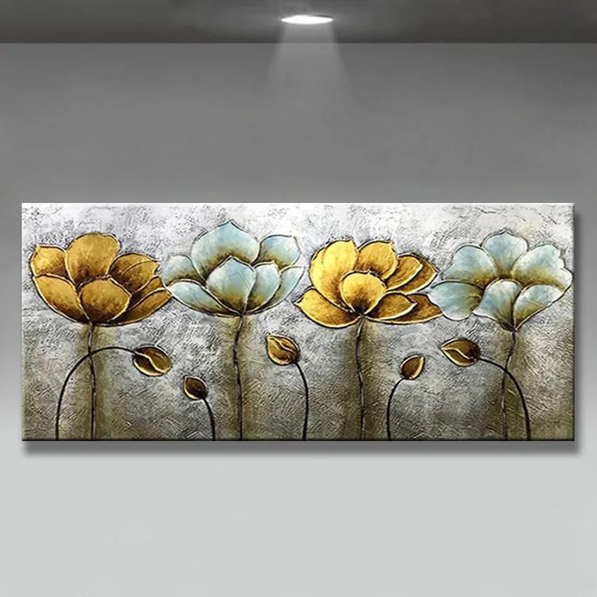 CHOP115 fine flower abstract 100% hand-painted oil painting wall art on canvas 