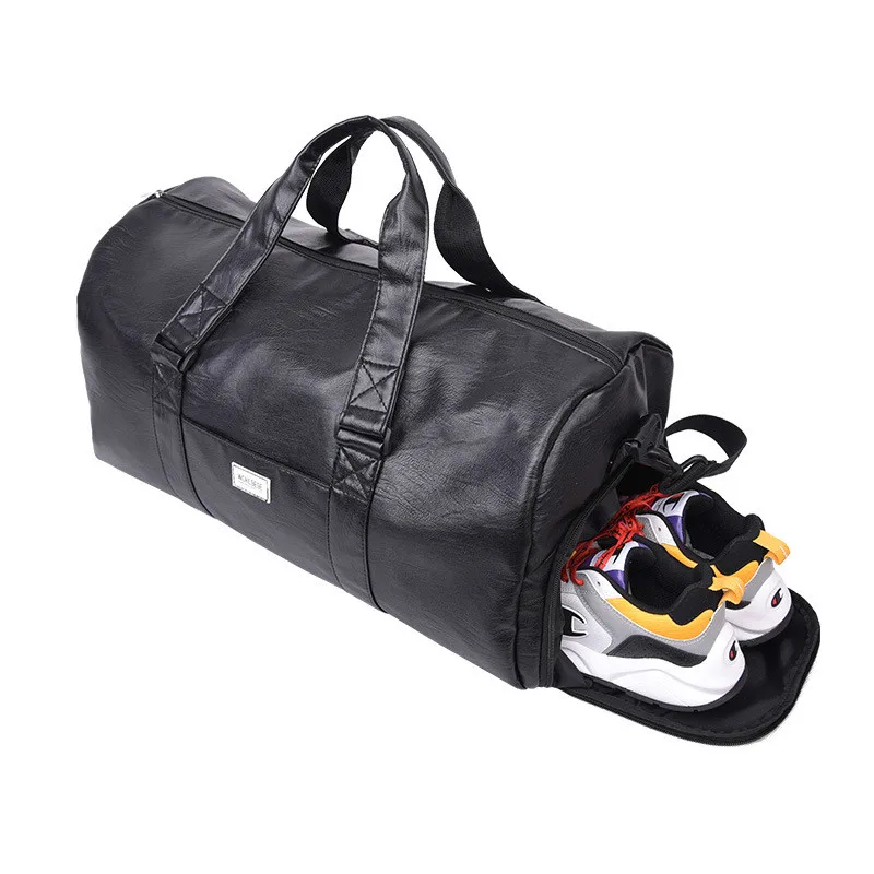 Black-large FGOIBALL новая спортивная сумка для спортзала PU 20-35L черная уличная спортивная сумка для женщин и мужчин сумка для коврика для йоги - Цвет: Black-large