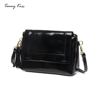 

Tonny Kizz genuine leather crossbody bags for women candy color shoulder bags lady messenger tassel green small handbag bolsa