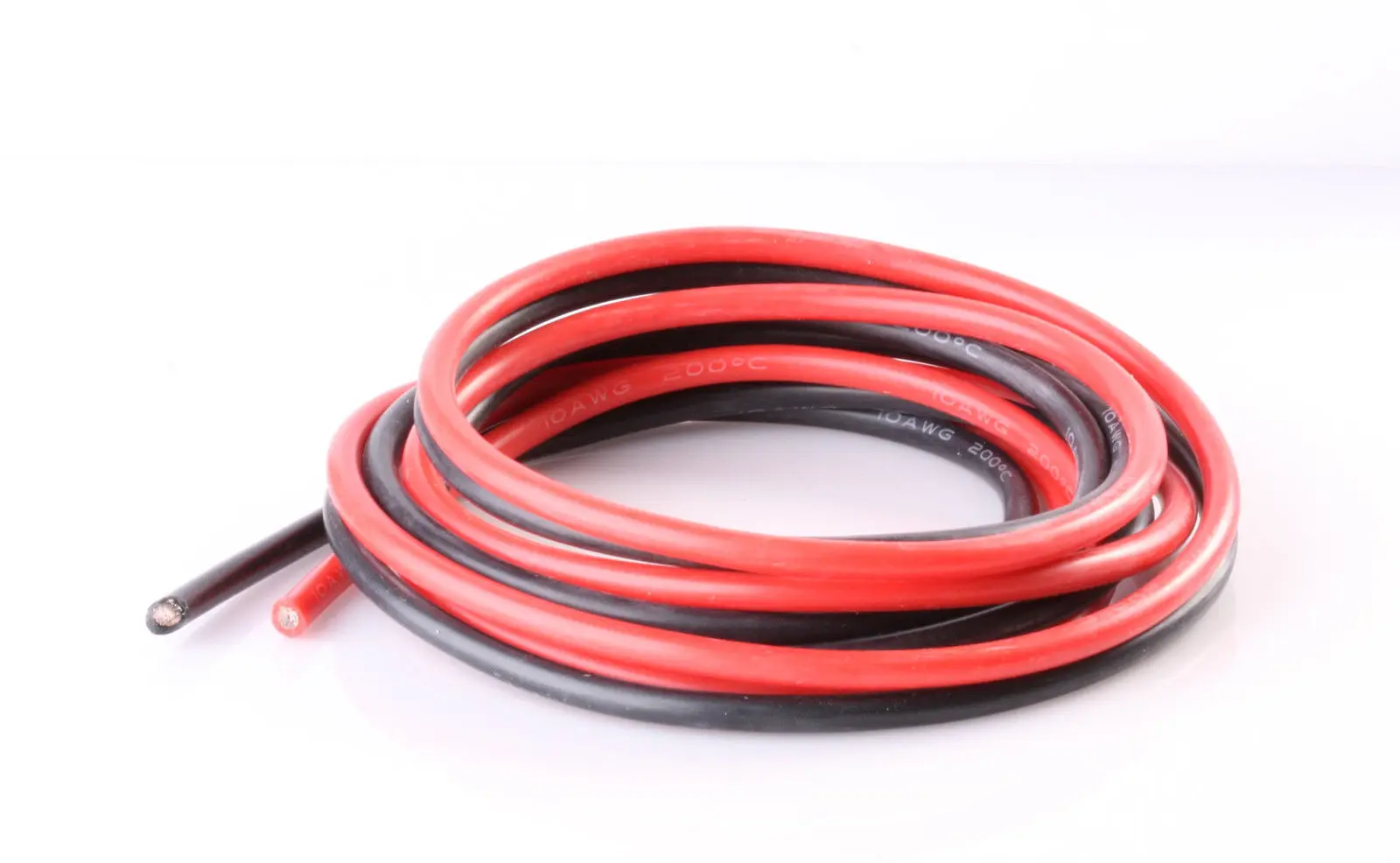 Cable de silicona, cable rojo y negro, cableado de batería de coche RC, cables eléctricos, aviones RC 14awg 12awg 10awg awg