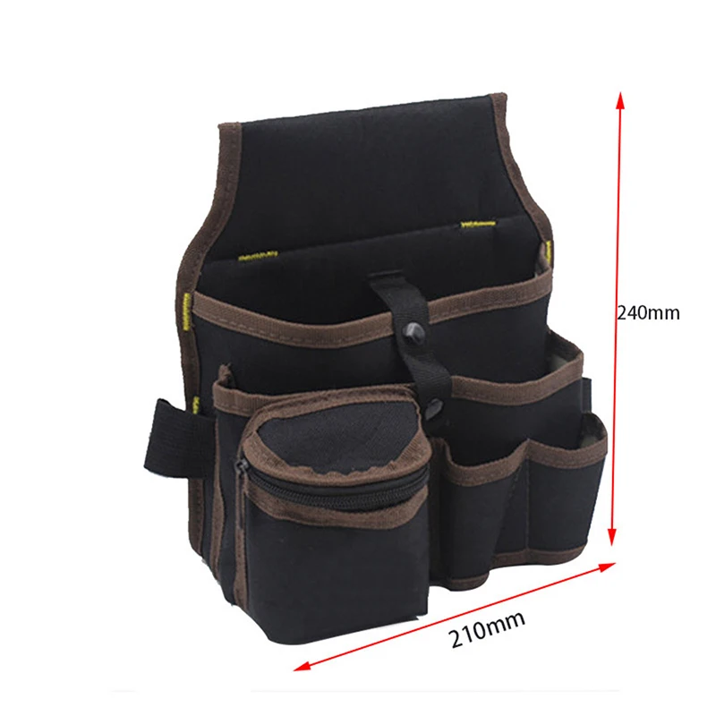 Высокое качество аппаратная механика холст сумка для инструментов утилита карманный мешок Утилита сумка с ремнем - Цвет: Черный