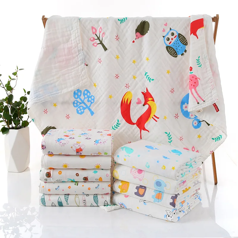 

BABY'S Bath Towel Blanket Pure Cotton Six-layer Gauze Bath Towel High Density Combing Bath Towel Young CHILDREN'S Towel Blanket