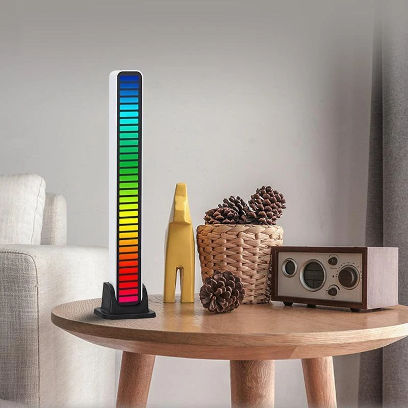 motion sensor night light New Rhythm Recognition Light Bar RGB Audio Control LED Light Colorful Type C Rechargeable Ambient LED Lamp Voice Control Strip l dinosaur light