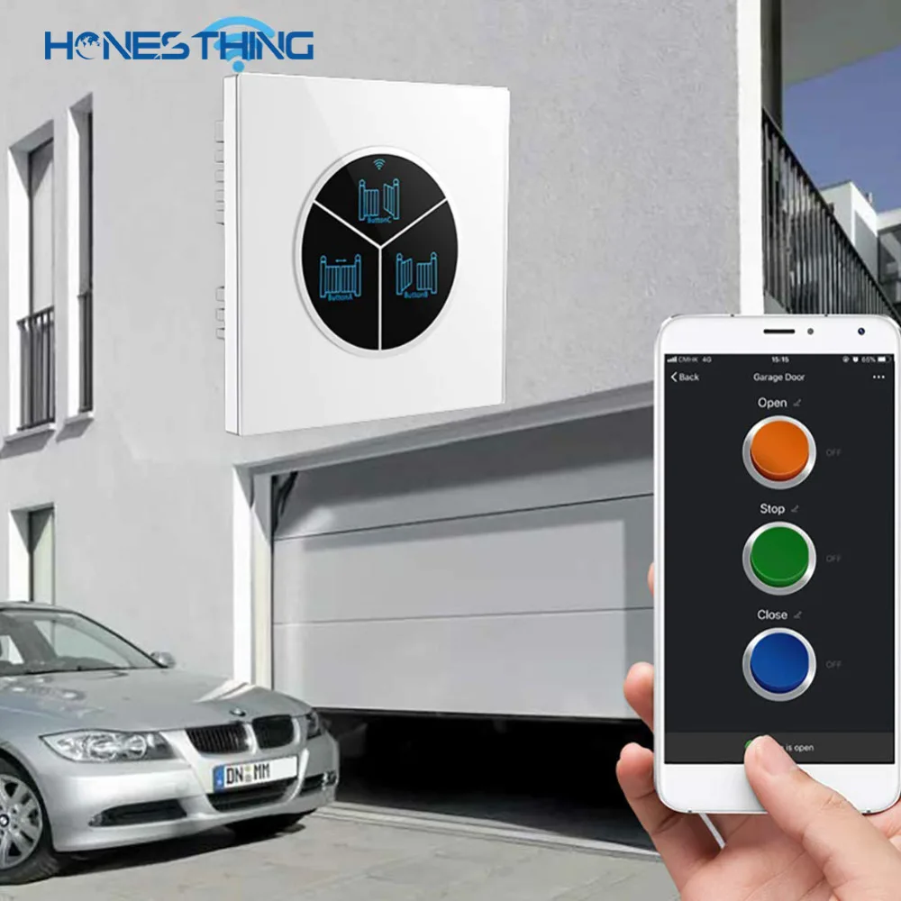 HonesThing Wireless Garage Door Opener Sliding Swing Wifi Remote Control Switch Module for Automatic Door Gate Universal with APP 4