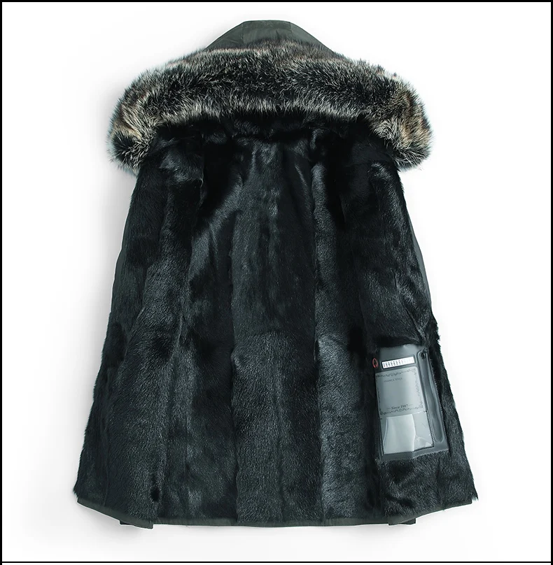 Tcyeek куртка с подкладкой из натурального меха норки, Мужская зимняя шуба из натурального меха енота с капюшоном, одежда, уличная одежда, куртки 195901