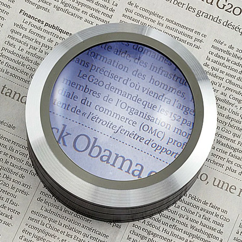 6X Illuminated LED Magnifier Desktop Reading Multifunctional Magnifying Glass Dome Paperweight Lens Loupe for Low Vision Aids