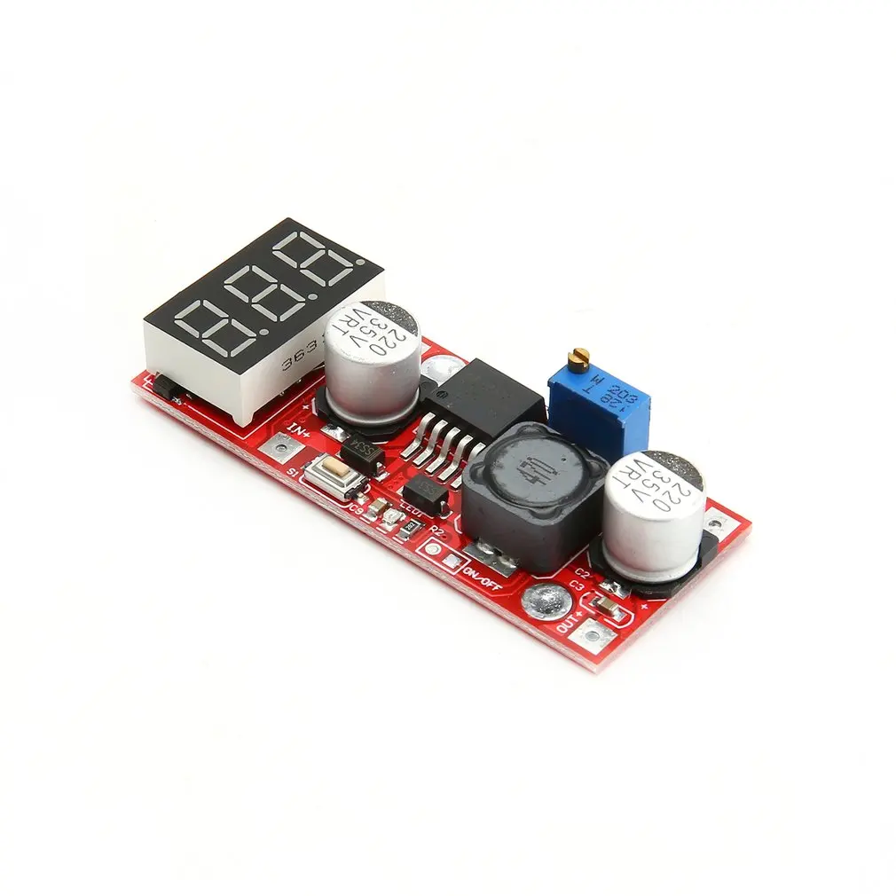 LM2596 Step понижающий модуль DC/DC 4,5-28 V до 1,3 V-25 V Регулируемый регулятор напряжения с светодиодный вольтметр