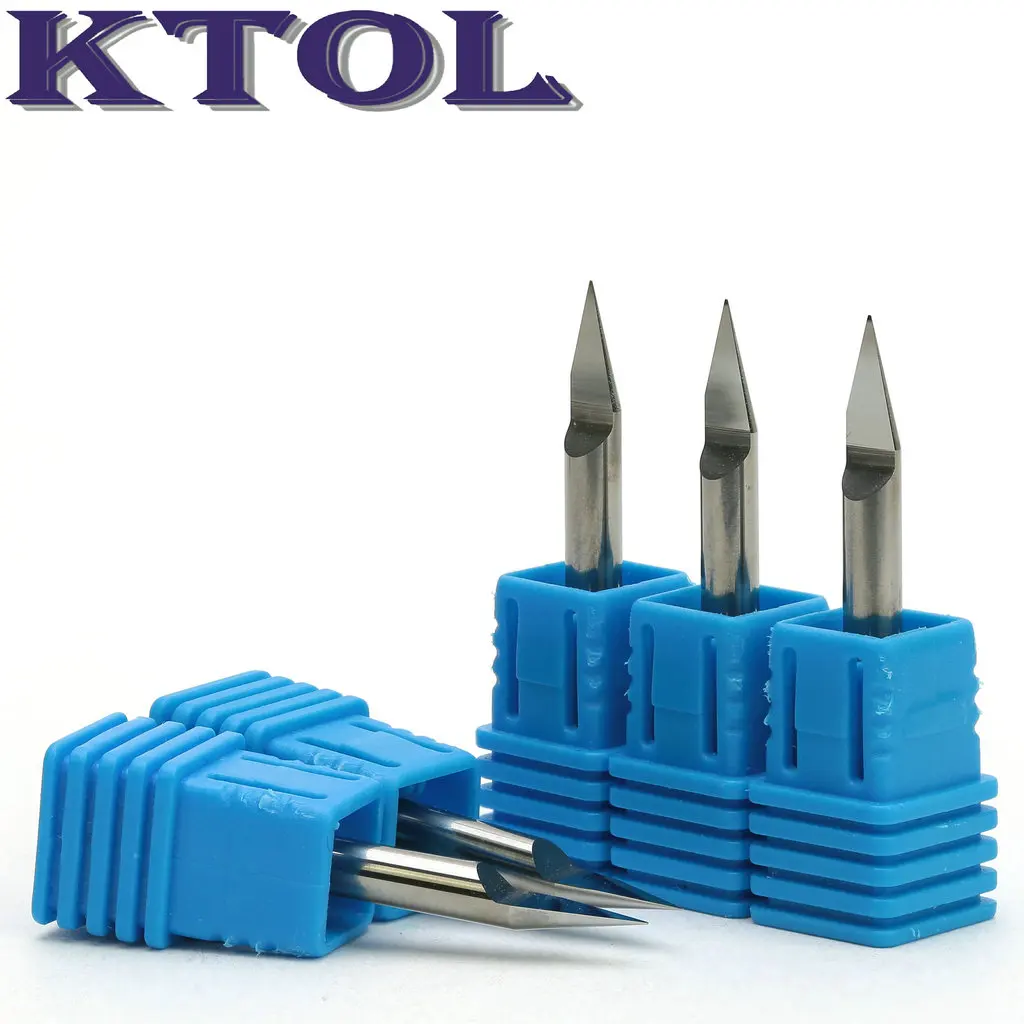45 Degree 4x0.3MM Hi Quality Carbide PCB Engraving Bits CNC Router Tool Cutter for Engraver, CNC Router Bits Cutter for Metal AL
