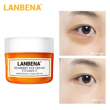 

LANBENA Vitamin C Eye Cream Grape Seed Eye Serum Hyaluronic Acid Moisturizing Anti-wrinkle Anti Aging Ageless Dark Circle 20g