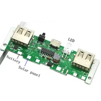 מודול מטען 5V 1A 2A סולארית נייד כוח בנק מודול מטען טעינה בקר Circuit Board Boost מטענים מודול Dual Kit פלט USB (4)