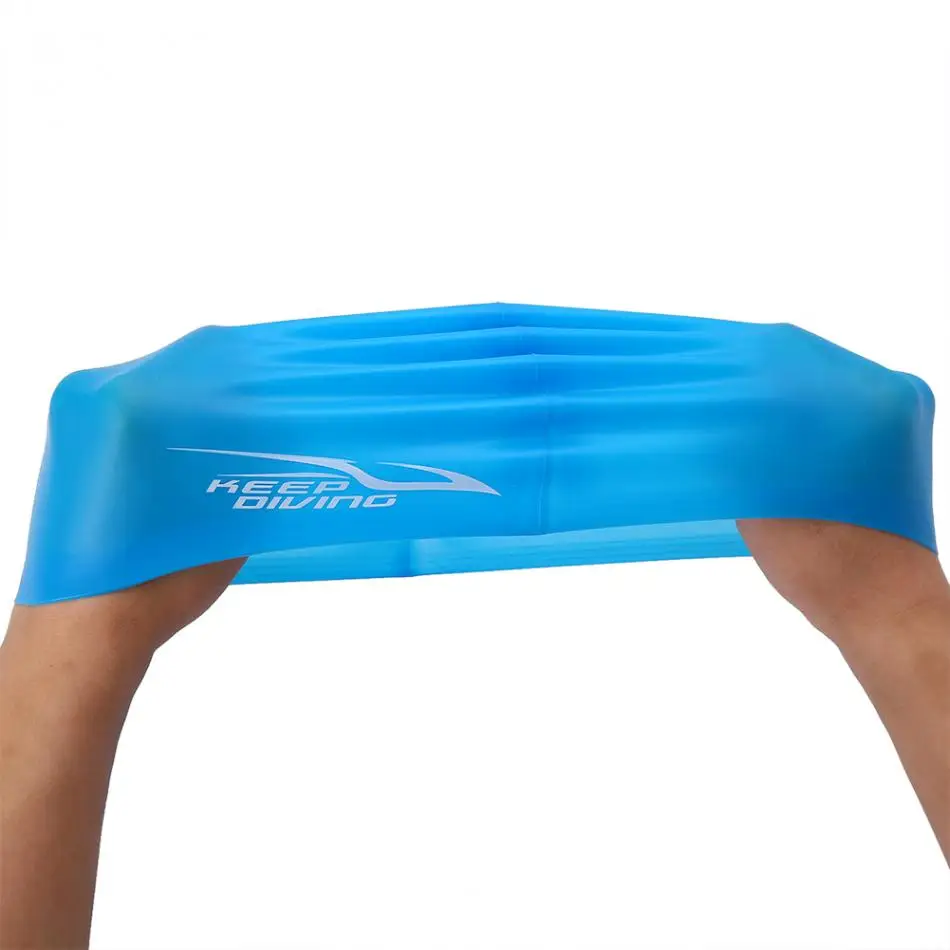 5Colors Adult Kid Unisex Elastic Silicone Swimming Swimwear Bathing Cap Waterproof Swim Hat 5