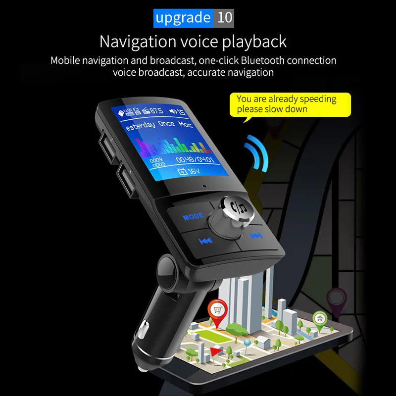 Fm-передатчик Bluetooth Радио адаптер автомобильный комплект с USB Автомобильное зарядное устройство MP3-плеер FKU66