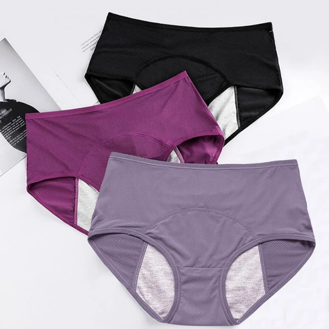 Women Incontinence Pants Leak-proof Breathable Menstruation Briefs Extra  Protection Mid Rise High Rise Stretchy Menstrual Pantie - Panties -  AliExpress