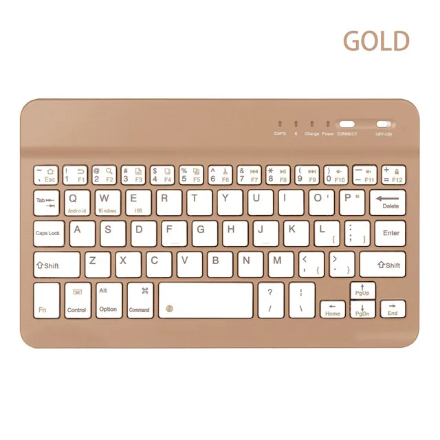 Asunflower Мини Беспроводная Bluetooth Клавиатура Тачпад для IPad IPhone Macbook Android планшетный ПК Windows IOS ультра тонкая клавиатура - Цвет: Gold