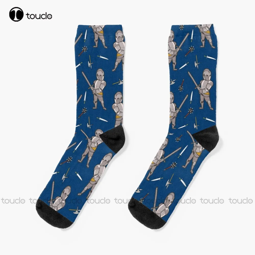 

Knight Pattern Socks Cotton Socks Unisex Adult Teen Youth Socks Personalized Custom 360° Digital Print Hd High Quality