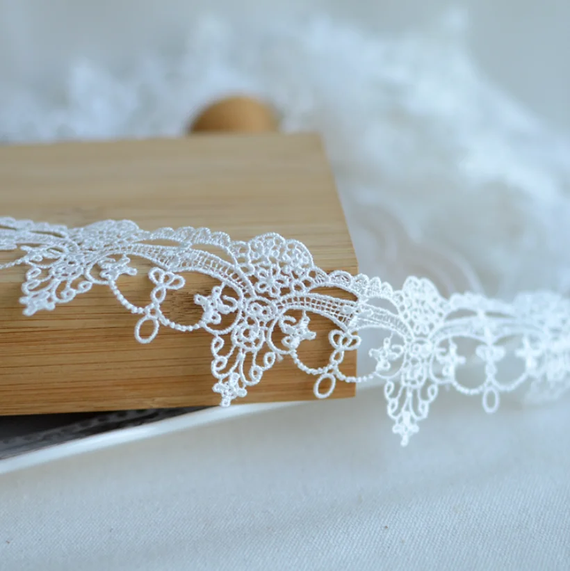 Lace Fabric Lace Ribbon Lace Sewing Supplies Lace Decoration Lace Accessories Lace Sewing Accessories 2 Yards Width 5cm Embroidered Fabric Water Soluble Lace Trim Ribbon Handmade DIY Sewing Craft For Costume Decoration
