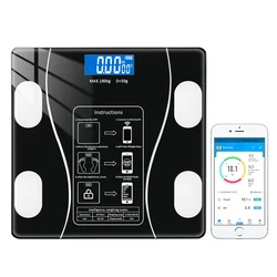 Bluetooth Body Fat Scale Smart Wireless BMI Bathroom Weight Scale Body Composition Monitor Health Analyzer Smartphone Body Scale