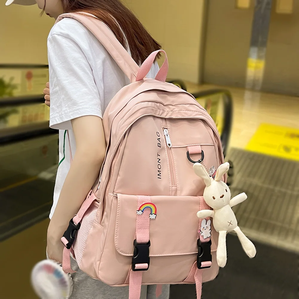 Mochila Kawaii de nailon resistente al agua para mujer, bolso escolar ideal para estudiantes universitarios, ordenador portátil - AliExpress Maletas bolsas