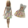 NK-conjunto Multicolor de moda para muñeca Barbie falda de rejilla vaquera, ropa informal de uso diario, accesorios para muñeca Barbie, JJ, 1 unidad ► Foto 3/6