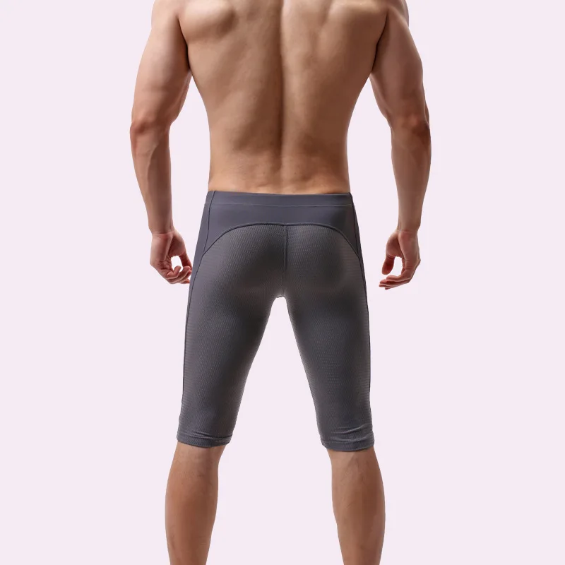 Пляжные летние Компрессионные шорты для мужчин, модные сетчатые короткие леггинсы для бега, быстросохнущие обтягивающие мужские шорты для фитнеса