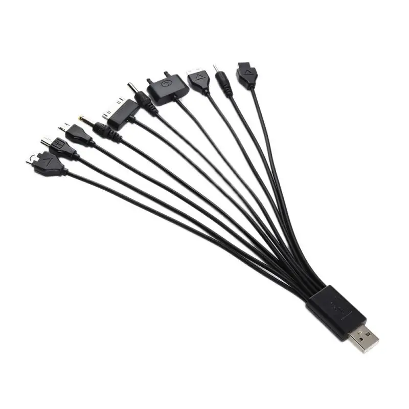 

10 In 1 USB 2.0 Version Multi Portable Charger Mobile Phone Cable Universal Plug Quick Charger Cable For Xiaomi Micro Android