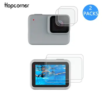 

GoPro Hero 7 White/Silver Screen Protector Upgrade Tempered Glass Screen Protector+Tempered Glass Lens Film gopro 7 Accessories