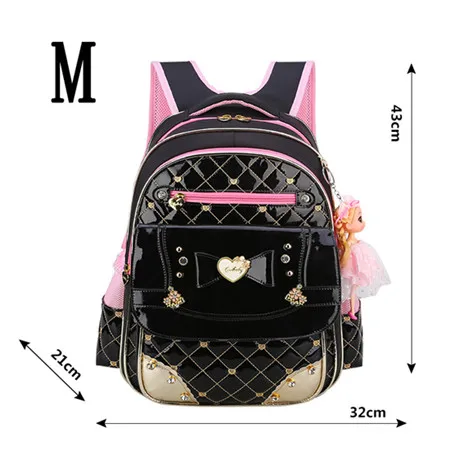Large Black Новые милые школьные сумки для девочек, детские рюкзаки, ранец, водонепроницаемый рюкзак, Детская сумка для книг, школьный рюкзак, Mochila - Цвет: Large Black