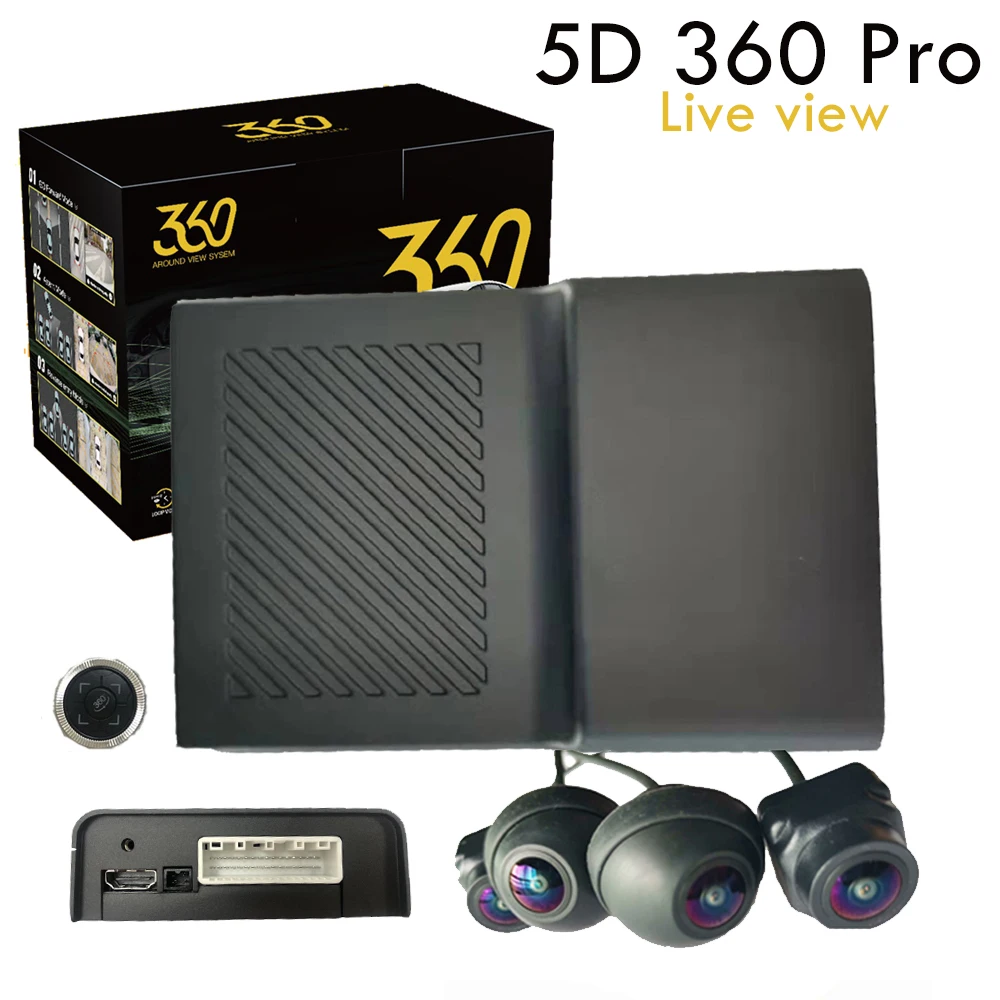 5D 360 HD كاميرا عرض مباشر نظام الرؤية المحيطية DVR القيادة مع نظام عرض بانوراما الطيور طلاء نانو مكافحة الضباب والمطر واقية