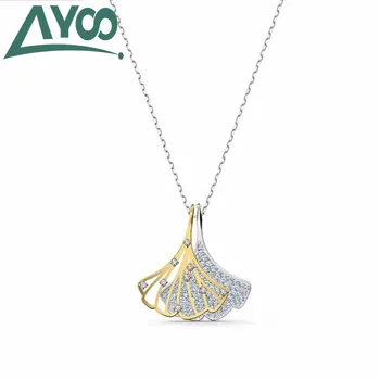 

AYoo high quality SWA new apricot leaf double hollow ladies necklace best gift