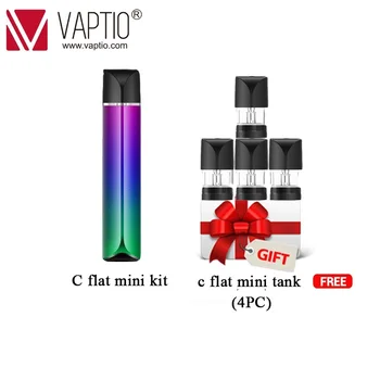 

Vaptio AIO Vape Pen C-Flat Mini kit Electronic Cigarette Vapor Pod 260mAh Vaporizer 1.3ML Atomizer With Ceramic Coils 1.5ohm