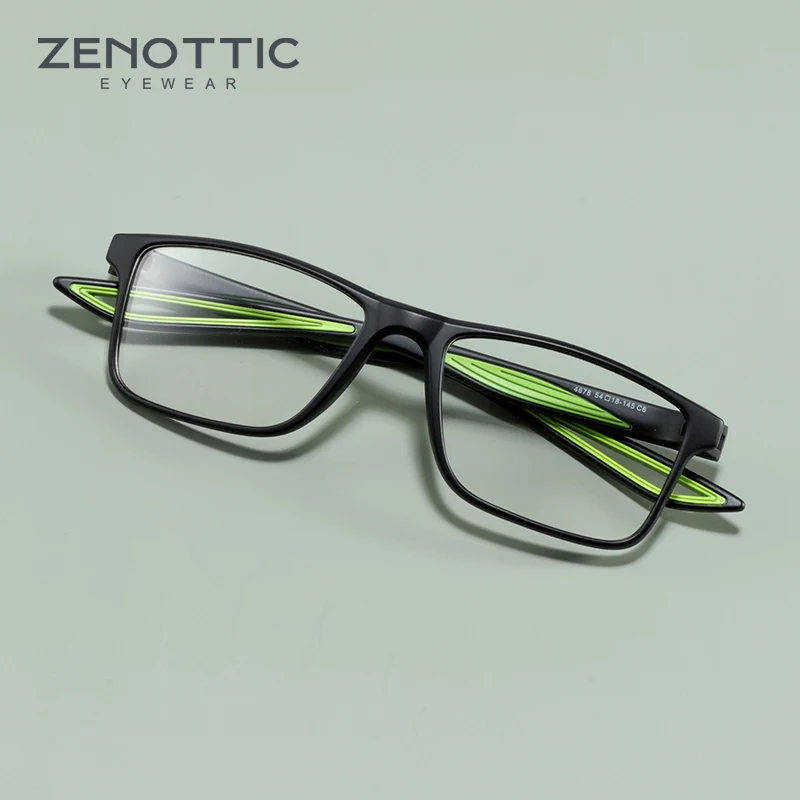 ZENOTTIC TR90 спортивные очки с оправой для Для мужчин высокого качества квадратные оптические от близорукости