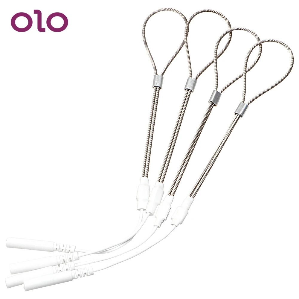 OLO Cock Rings Wire Loop Electric Penis Massager Electric Shock Delayed Ejaculation Penis Stimulator Sex Toys for Men
