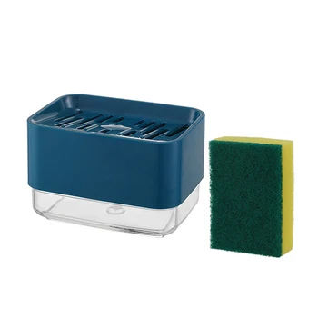 

Newly Kitchen Automatic Liquid Soap Dispenser Box Press-type Scouring Pad Sponge Holder Soap Dispenser Case TE889