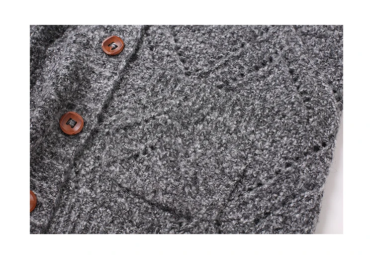 Twenty Seven модный бренд онлайн продукт осенний серый трикотажный свитер для женщин кардиган осеннее пальто с v-образным вырезом зимние топы