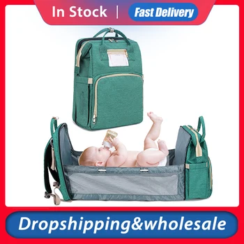 

Multifunctional Portable Diaper Bag Baby Travel Backapack Baby Bed Diaper Changing Table Pad For Mom Dad Baby Nappy Bag Baby Bed