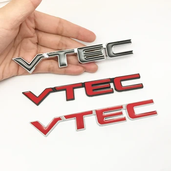 

Car styling metal VTEC logo Car Sticker Rear Trunk Emblem tail Badge for Honda Civic Accord Odyssey Spirior CRV SUV accessories