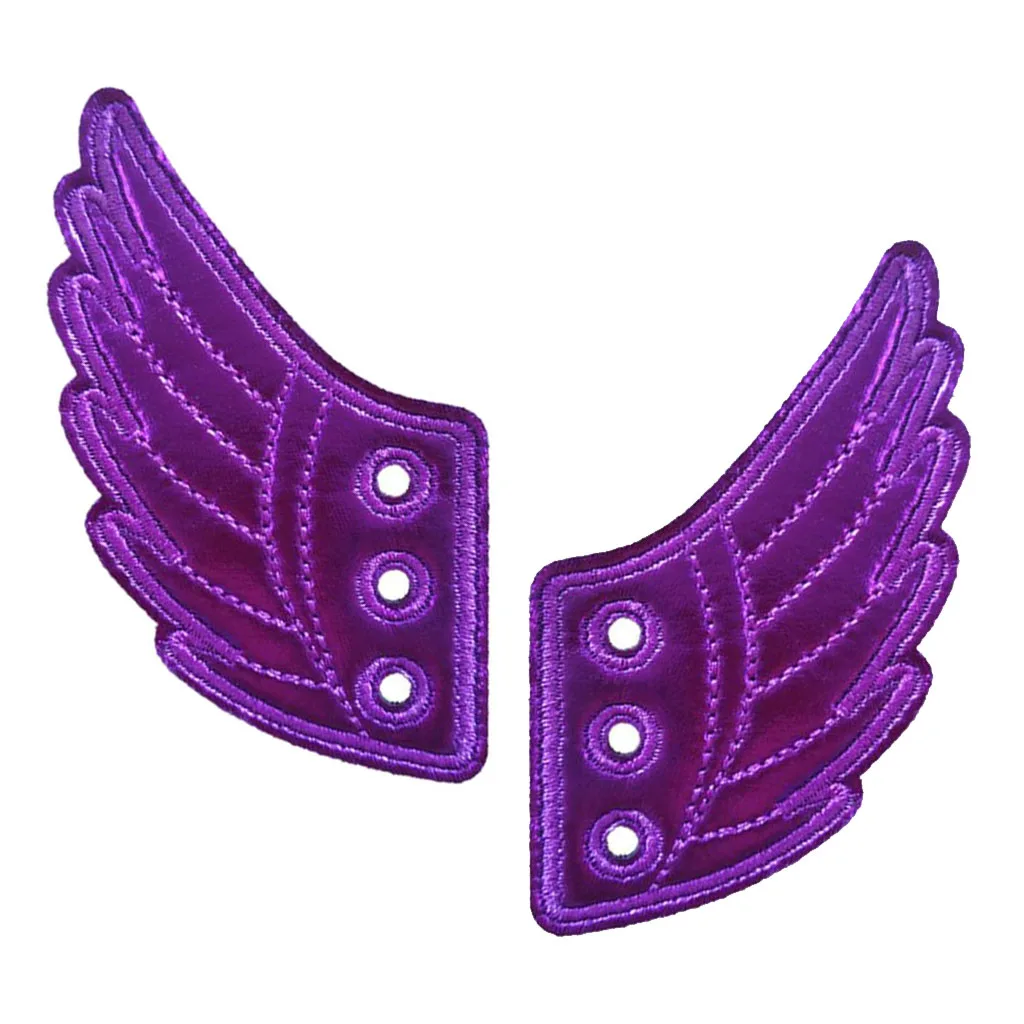 2 Pcs Women Mens Shoes Angel Wings Accessories Shiny Charm Wings for Sneakers
