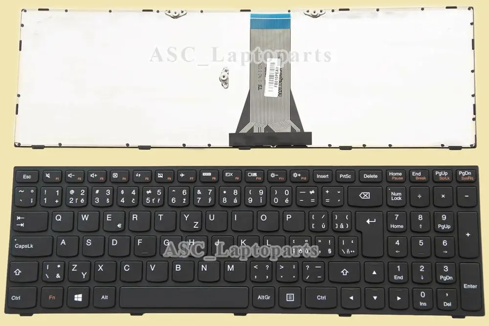 Новая Чешская Словацкая клавиатура для Lenovo Z50-70 Z50-75 G70-70 G70-80 Z70-80 черная рамка |
