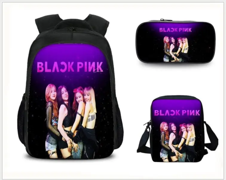 KPOP BTS модные Mochilas 3 шт./компл. рюкзак для девочек детские школьные дорожная сумка через плечо, подарки на день рождения, сумка для ноутбука