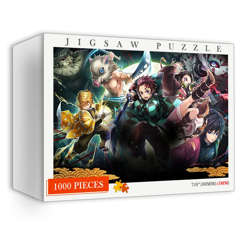 

Jigsaw Kimetsu No Yaiba Puzzles 1000 Pieces Anime Japanese Cartoon Demon Slayer Wooden Puzzle 1000 Piece Adults Educational Toys