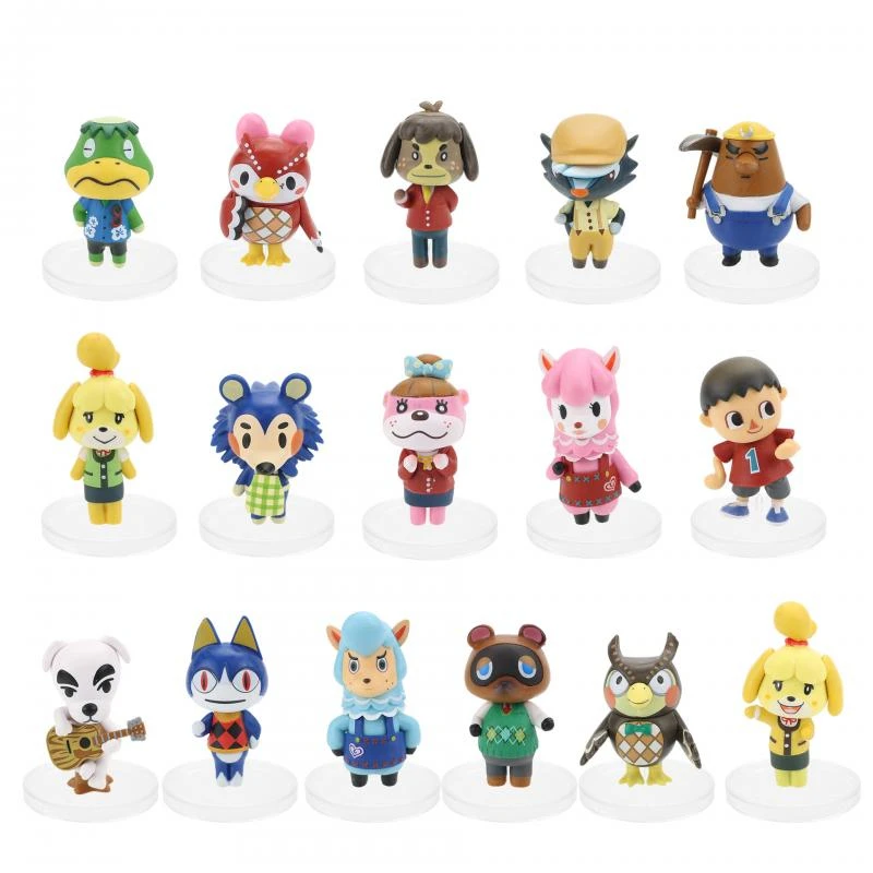 animal crossing anime figures cute kawaii Animal Crossing Dream Island animal image Family portrait set of 16 gifts for children dragon ball z toys