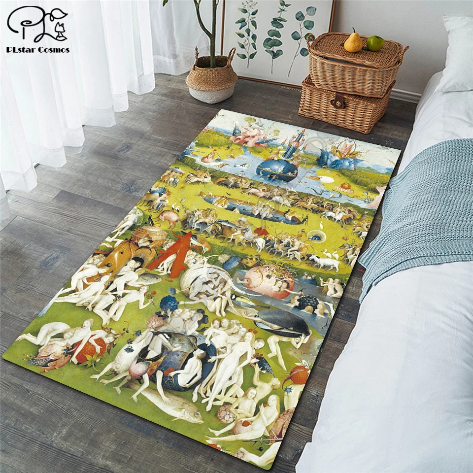 

EUR Religion Art Painting Thick Carpet Mat for Living Room Doormat Flannel 3D Printed Bedroom Non-slip Floor Rug style-1