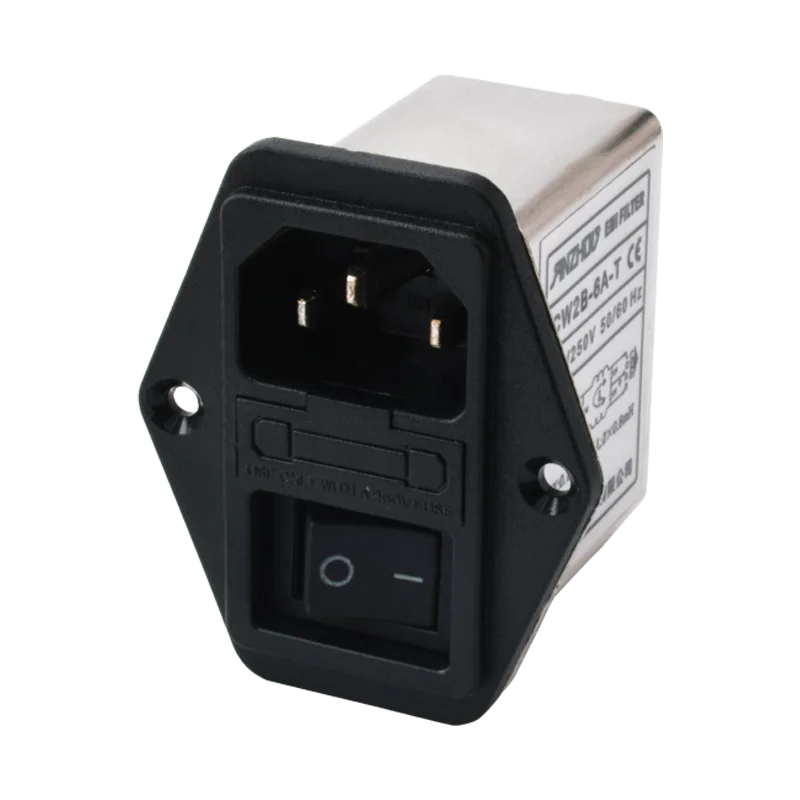 Tomada de Energia Segurado Canny Well Filtro de Energia Emi Cw2b6a-t Ac110v250v 10a Pcs