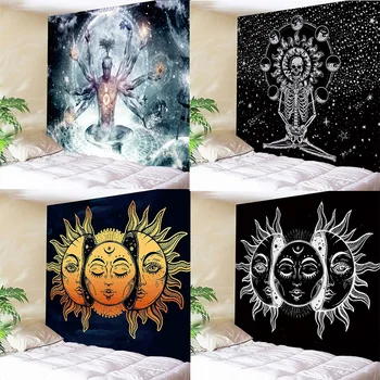 

Witchcraft Tapestry Wall Decor Sun And Moon Wall Hanging Fabrics Tarot Tapestry Room Decor Tapisserie Mural Wall Tapestry BA6