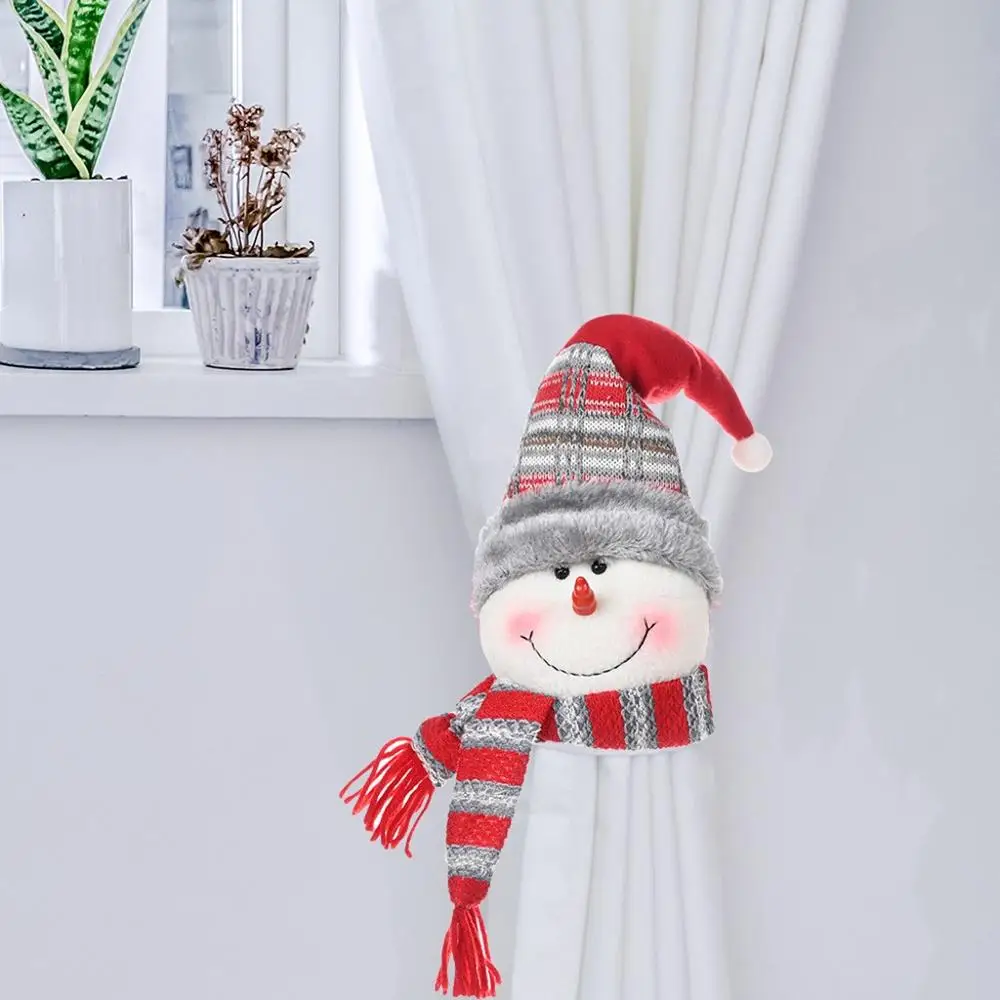 Santa Clause Snowman Deer Dolls Curtain Buckle Christmas Decoration for Home New Year Party Decor weihnachtsdekoration#35